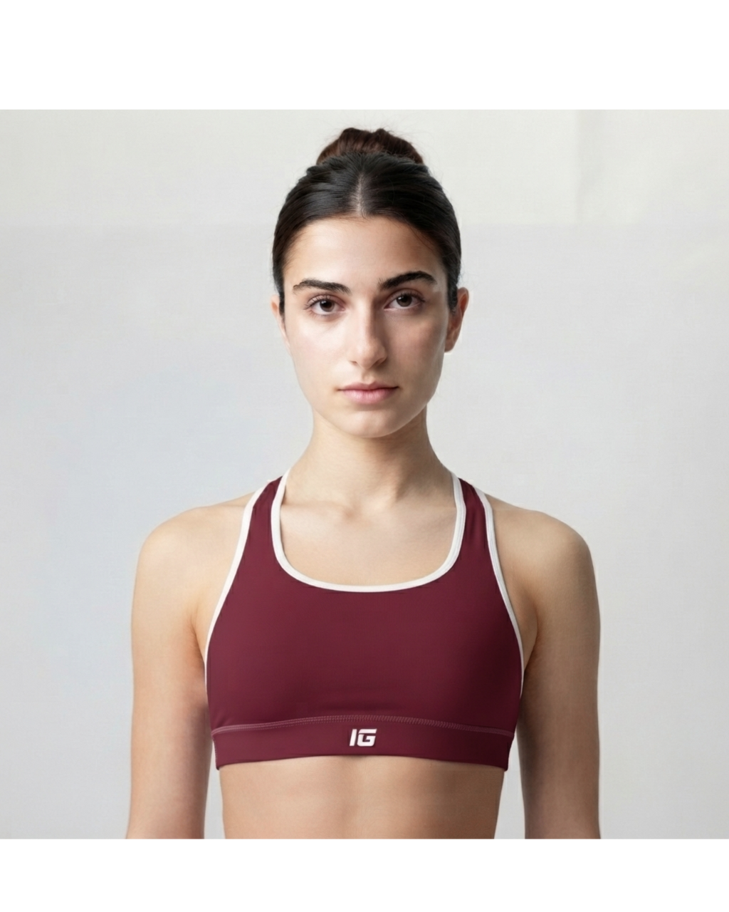 Aegis Padded Performance Sports Bra — Crimson