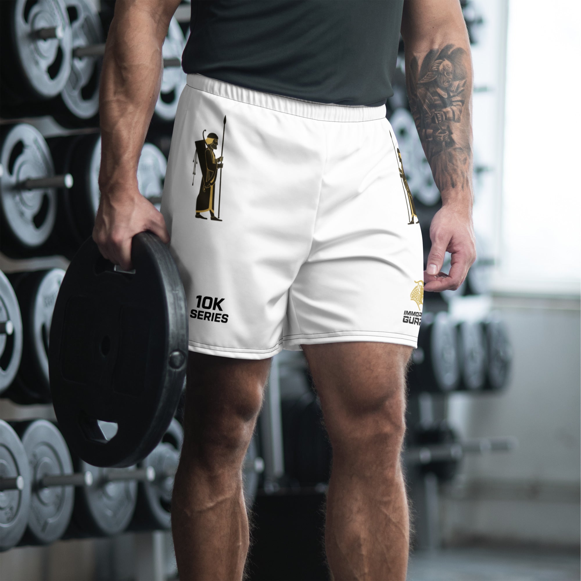 Immortal Guard – 10K Series Activewear Long Shorts White